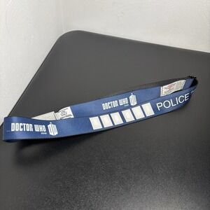 Dr. Who Logo 2012 Tardis Belt Adjustable Seatbelt Button Release Buckledown